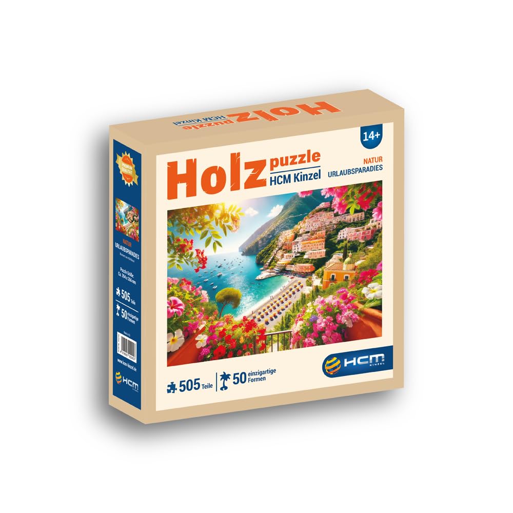 HCM Kinzel Holzpuzzle Urlaubsparadies 505 Teile Sommerlandschaft