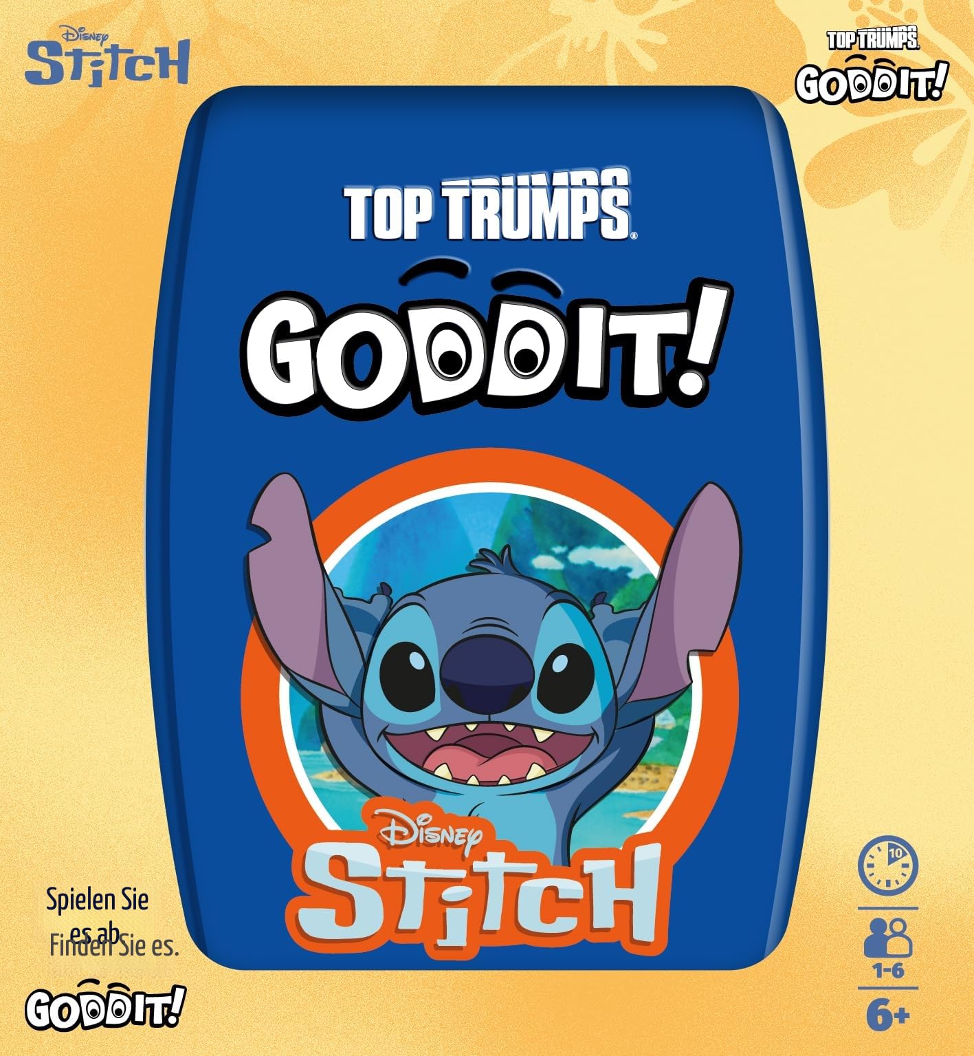 Winning Moves Top Trumps Goddit Stitch Kartenspiel Metallbox