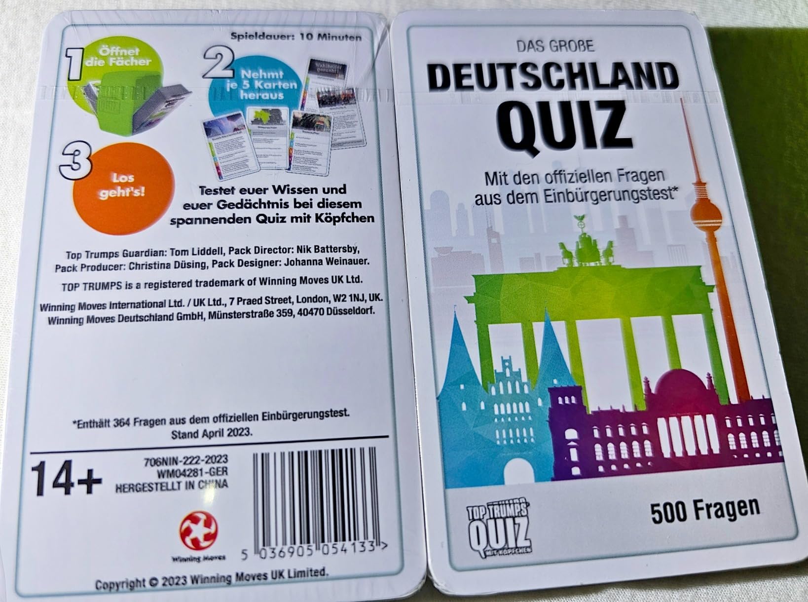 Top Trumps Quiz Deutschland Kartenspiel 100 Karten ab 8 Jahren