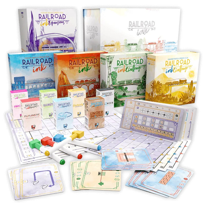 Horrible Railroad Ink Challenge Ultimate Collector's Brettspiel Sammlerbox