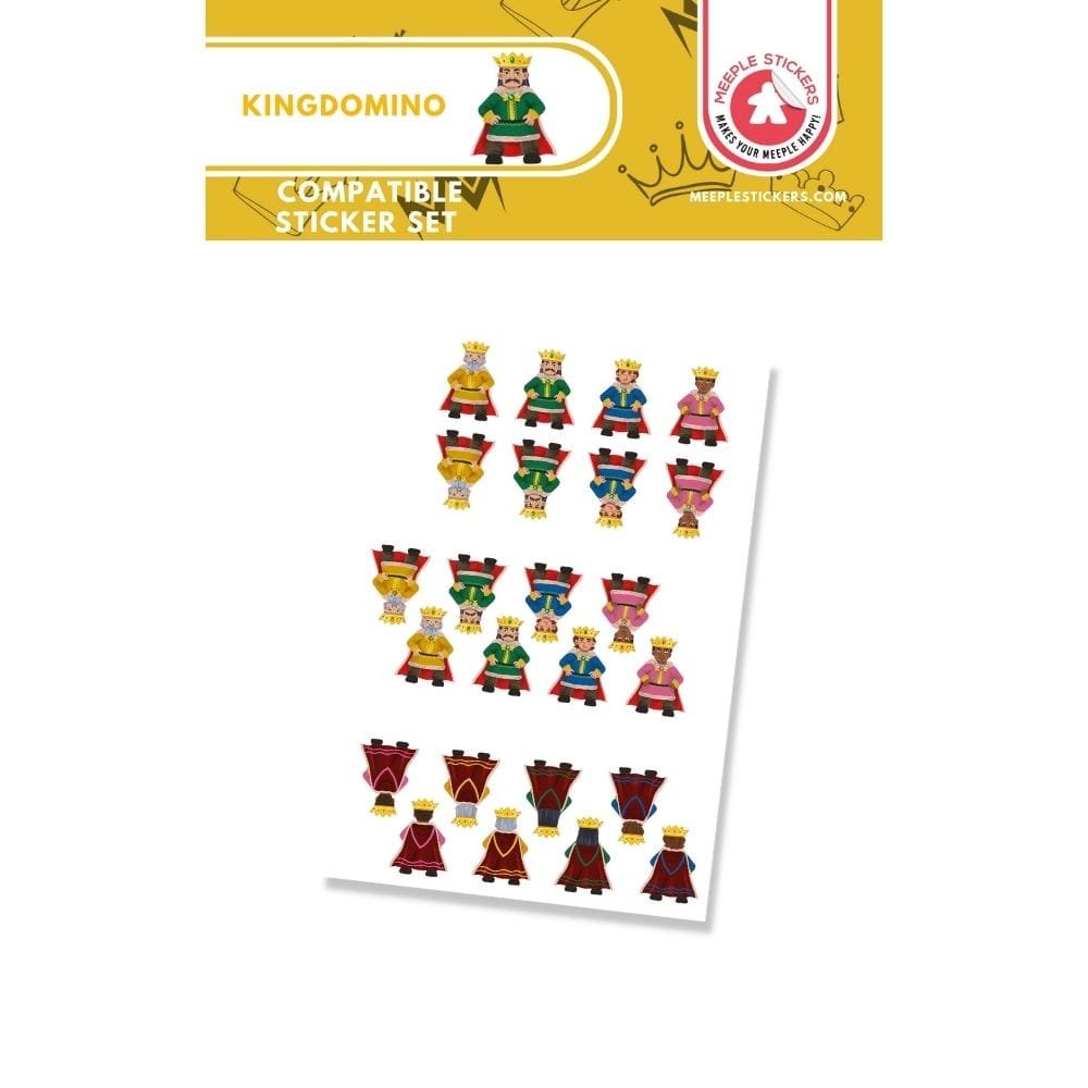 Meeple Sticker Kingdomino Sticker Set Meeple Aufkleber beidseitig