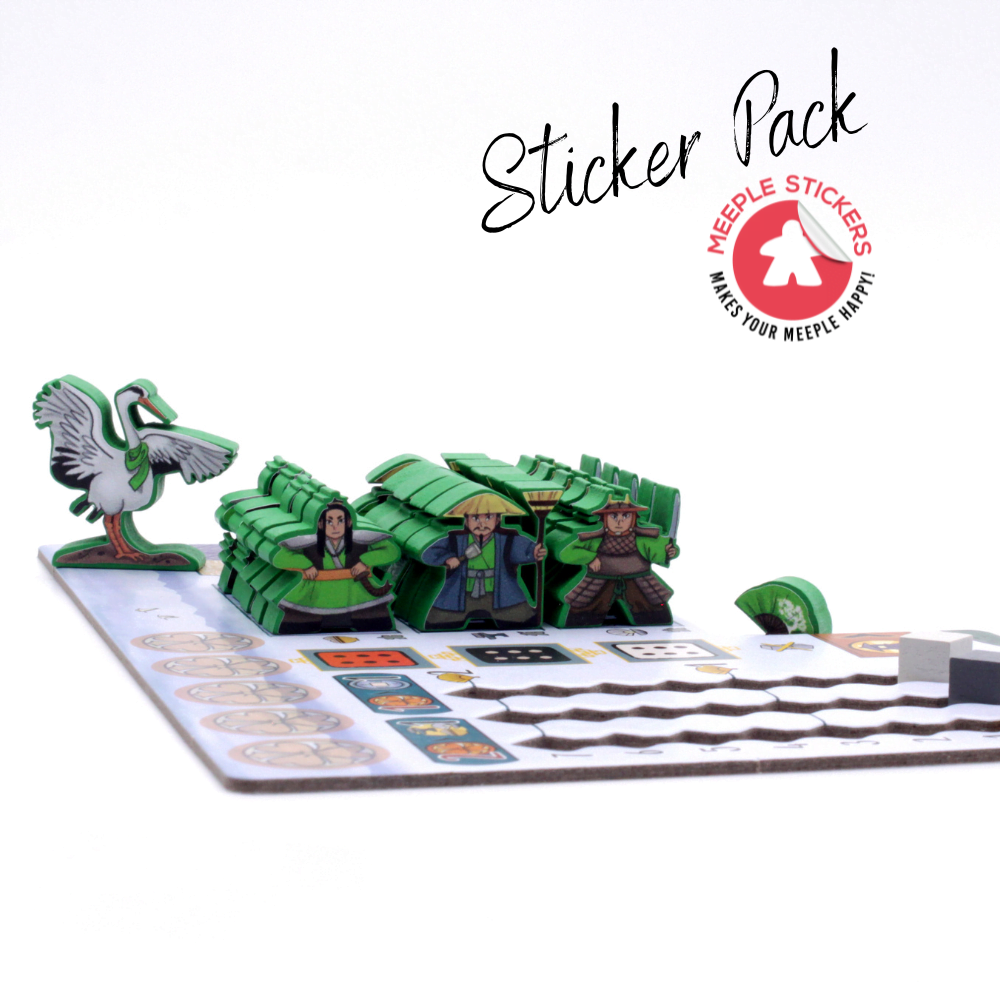 Meeple Sticker White Castle Sticker Set Meeple Aufkleber