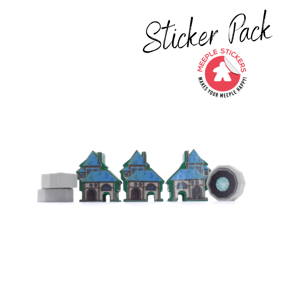 Meeple Sticker Tiny Towns Sticker Set Meeple doppelseitig