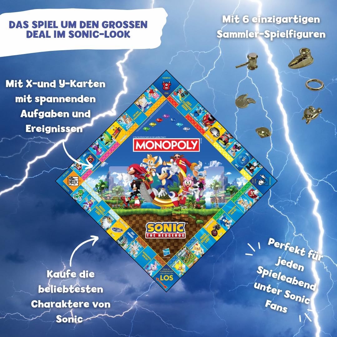 Winning Moves Monopoly Sonic Edition Brettspiel Deutsch ab 8 Jahren