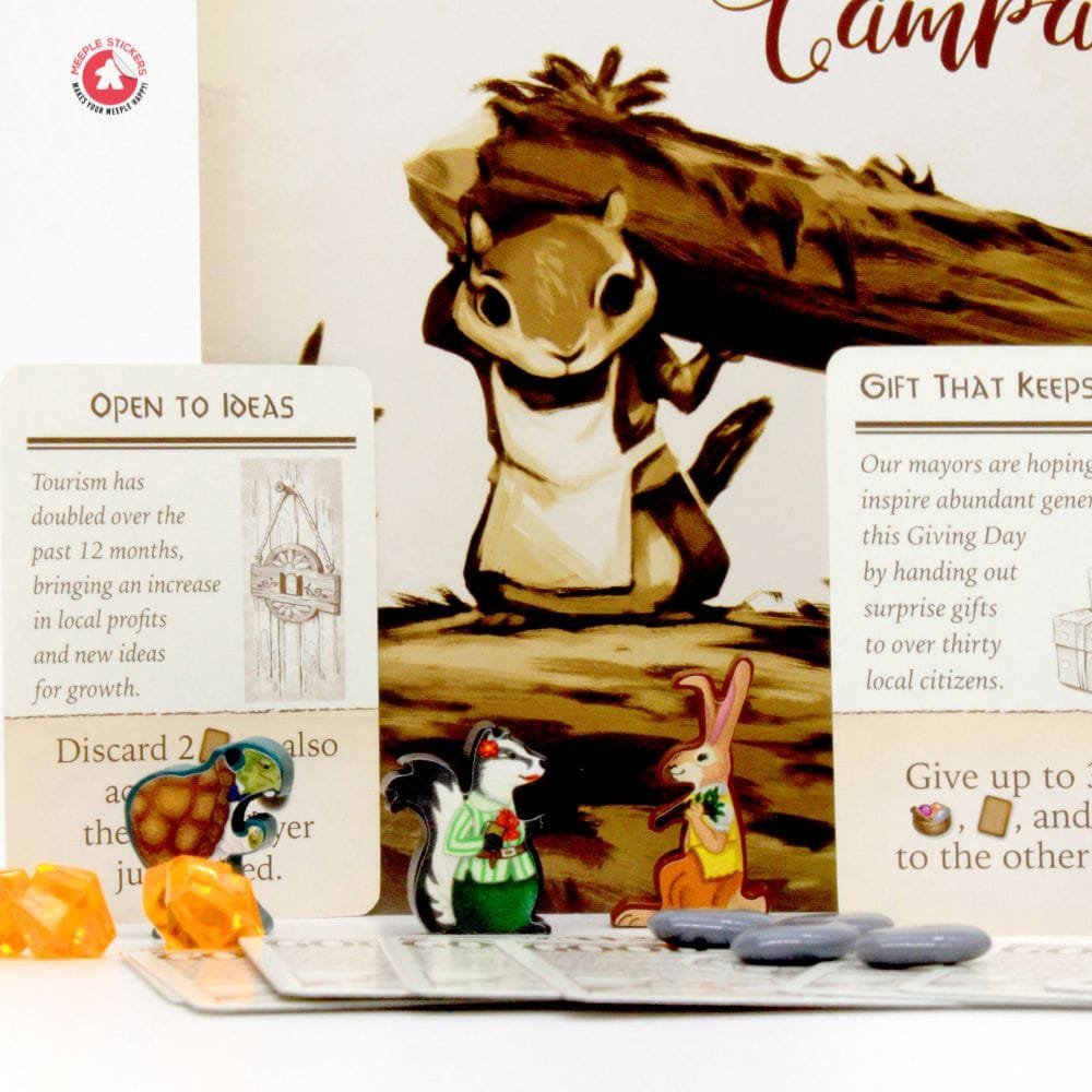 Meeple Sticker Everdell Duo Sticker Set Aufkleber Waldtiere