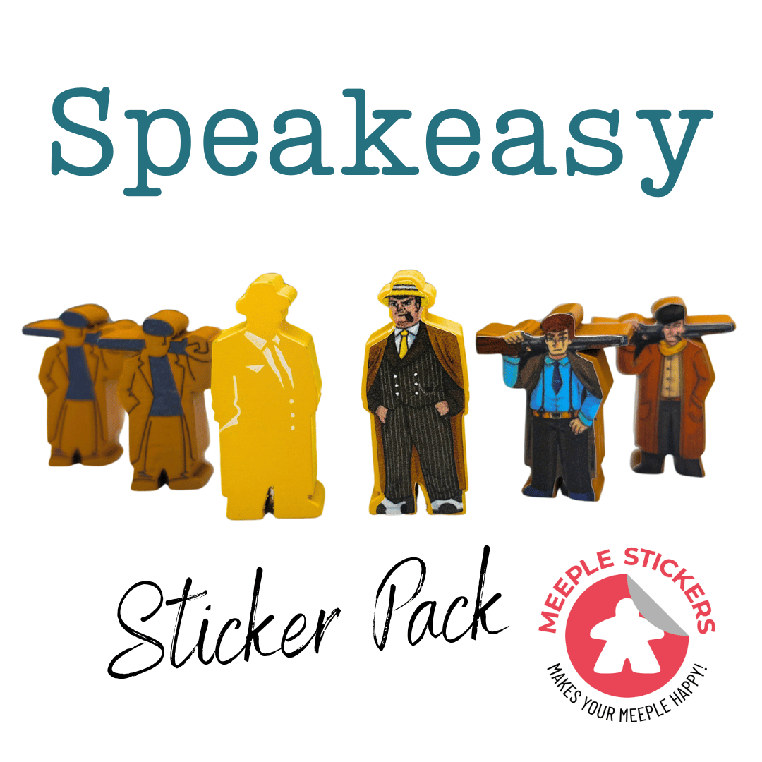 Meeple Sticker SpeakEasy Sticker Set beidseitig Capo