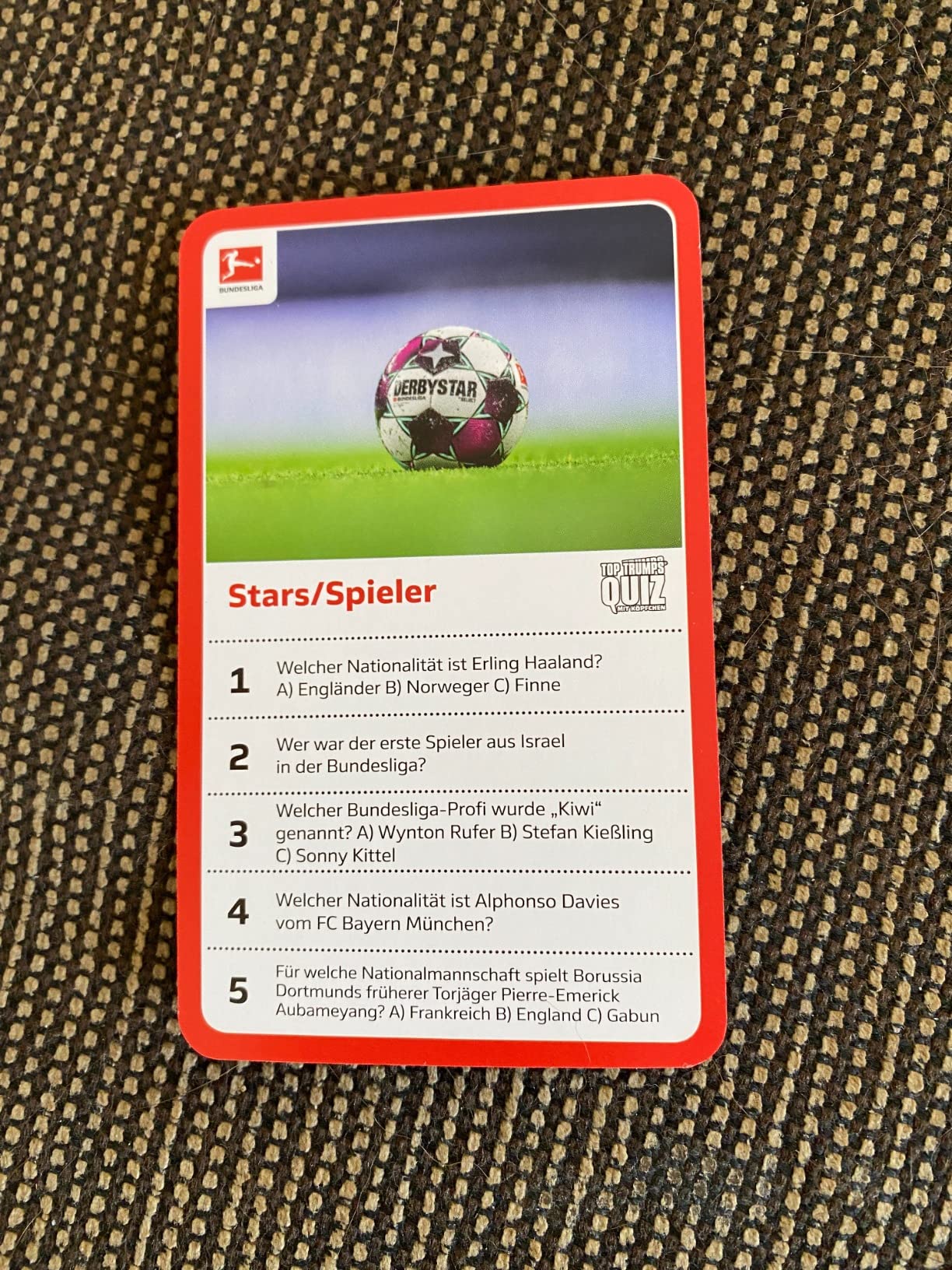 Winning Moves Top Trumps Quiz Bundesliga Quizspiel 100 Karten
