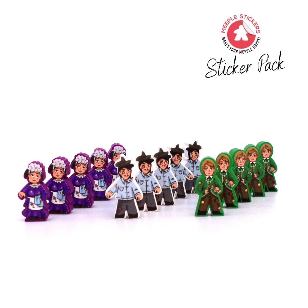 Meeple Sticker Obsession Characters Sticker Set Erweiterung beidseitig