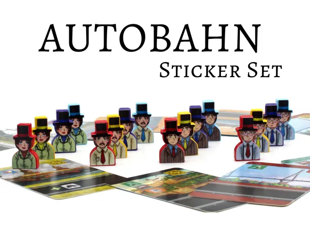 Meeple Sticker Autobahn Sticker Set Aufkleber beidseitig