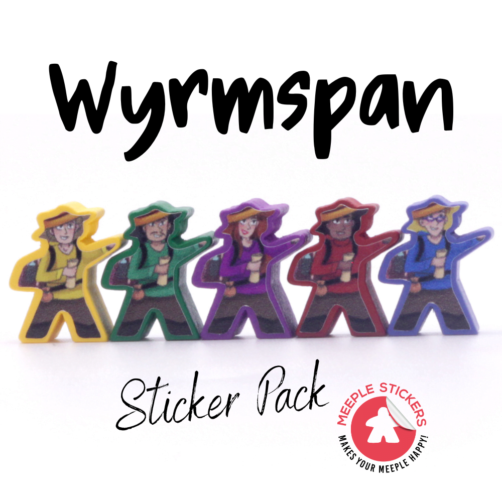 Meeple Sticker Wyrmspan Sticker Set Aufkleber Drachen