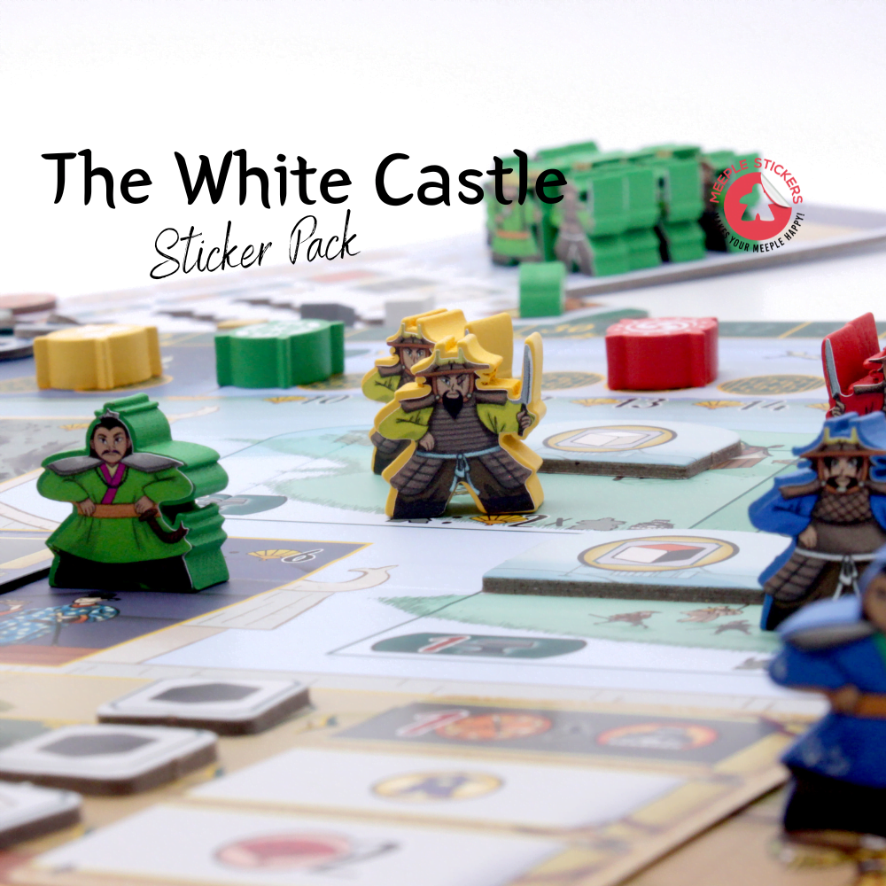 Meeple Sticker White Castle Sticker Set Meeple Aufkleber