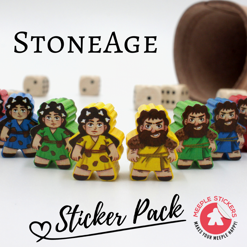 Meeple Sticker Stone Age Sticker Set Meeple doppelseitig