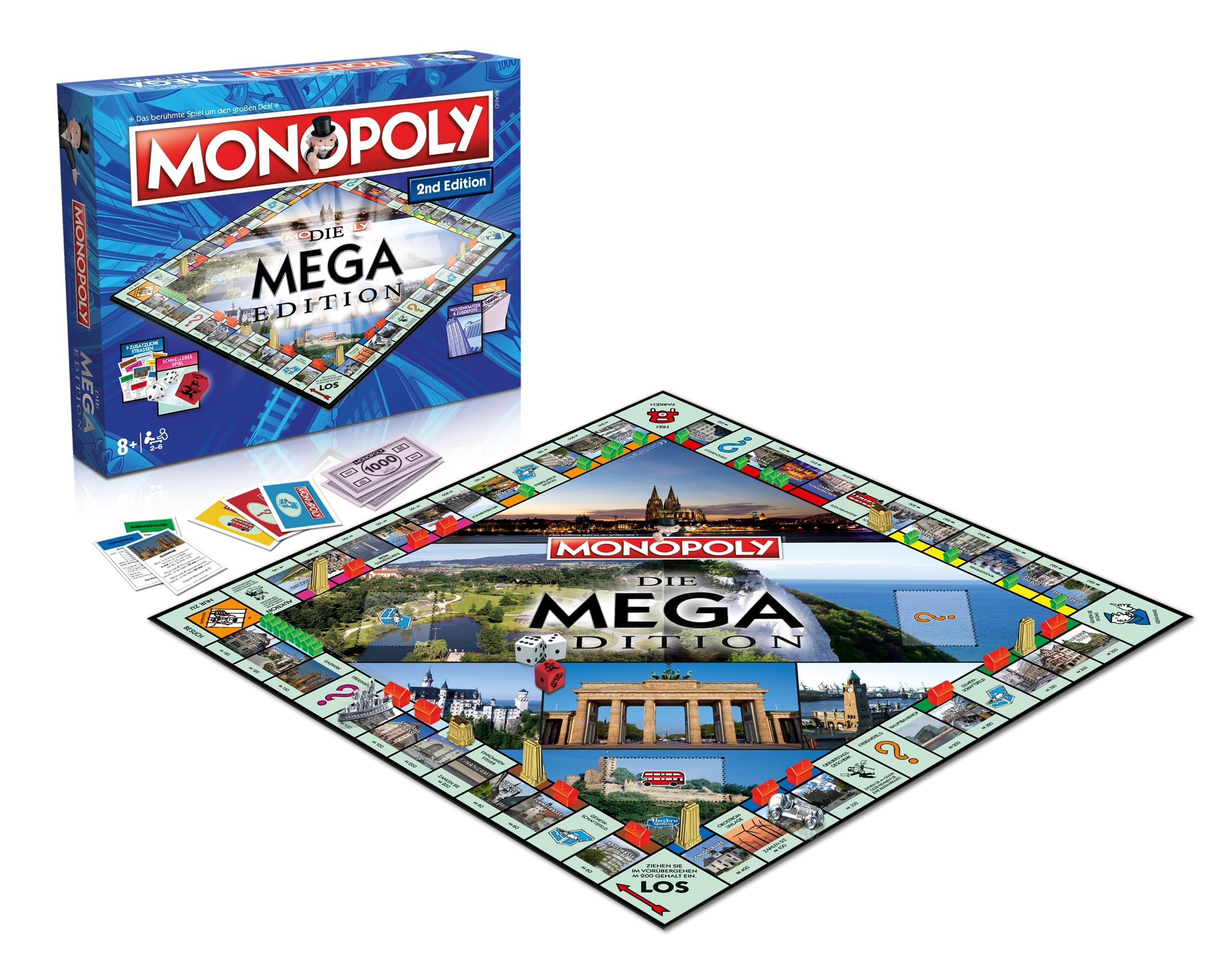Winning Moves Monopoly Mega 2nd Edition Brettspiel 2-6 Spieler Deutsch