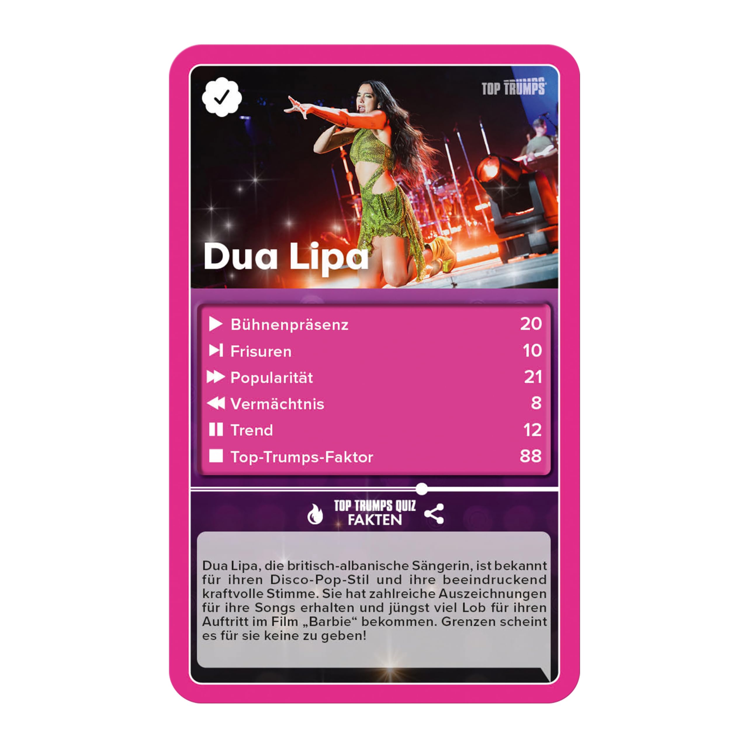 Winning Moves Top Trumps Popstars Kartenspiel ab 6 Jahren