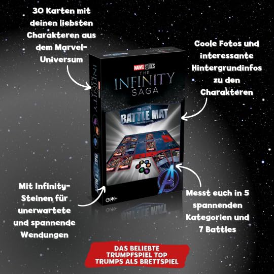 Winning Moves Top Trumps Battle Mat Marvel Brettspiel ab 8