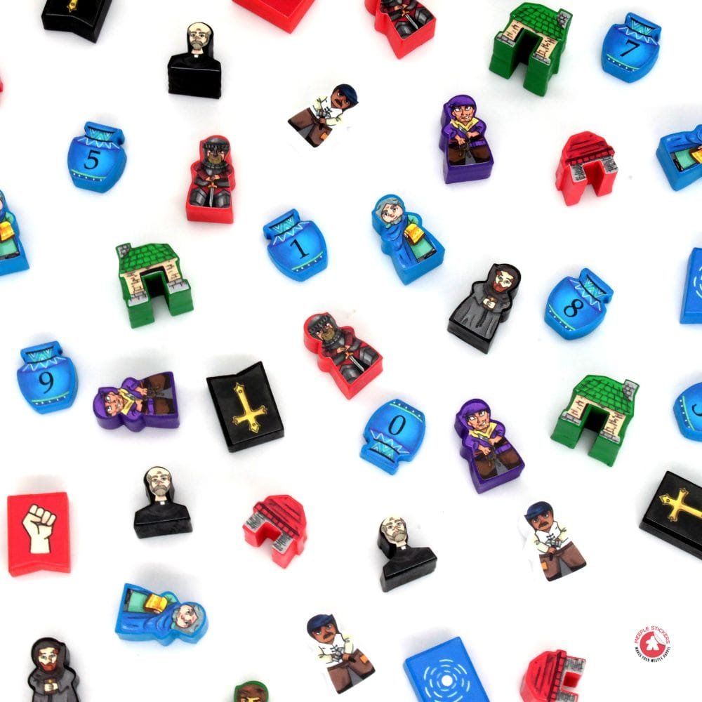 Meeple Sticker Paladins of the West Kingdom Sticker Set beidseitig