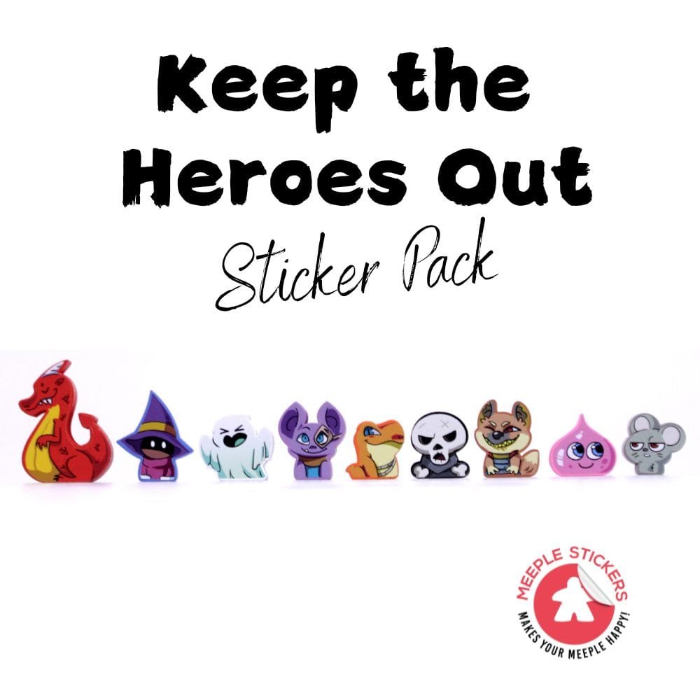 Meeple Sticker Keep the Heroes Out Sticker Set Monster