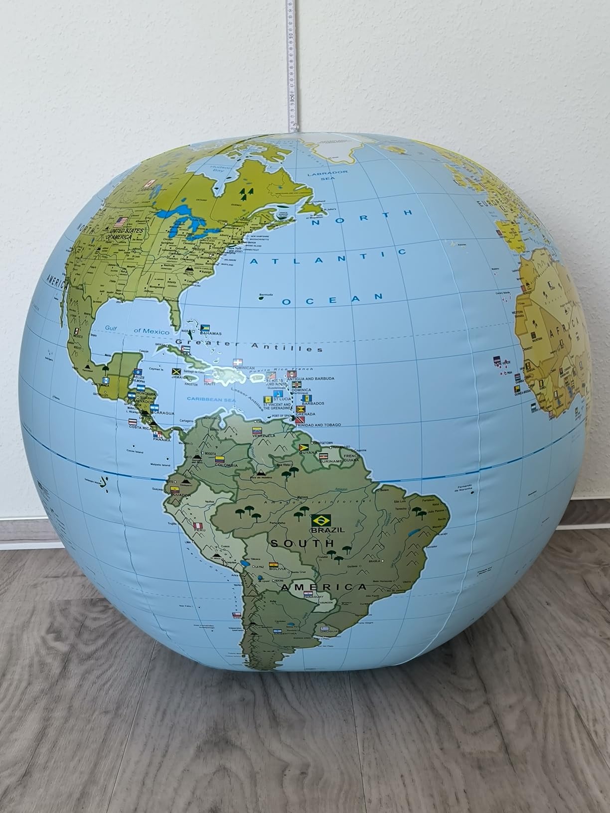 HCM Kinzel Caly Die Welt XXL Globus Grau 85 cm