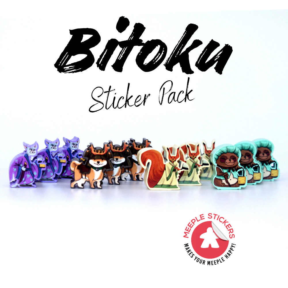 Meeple Sticker Bitoku Sticker Set beidseitig