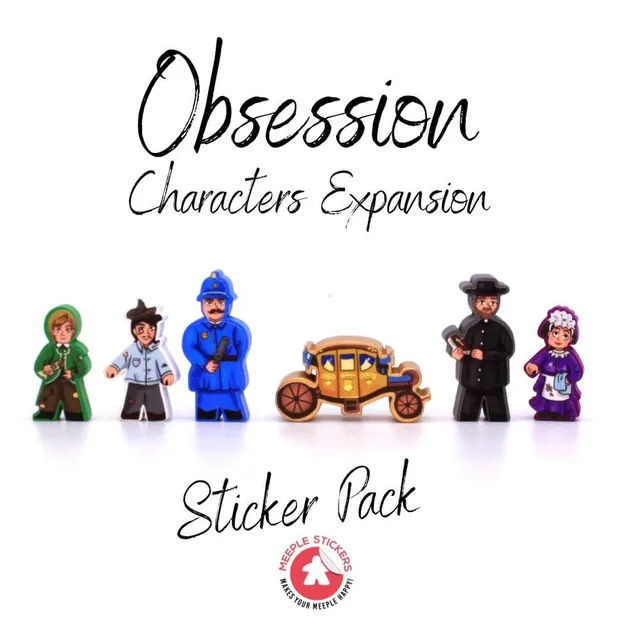 Meeple Sticker Obsession Characters Sticker Set Erweiterung beidseitig