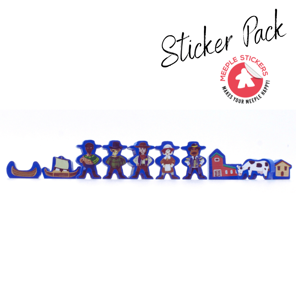 Meeple Sticker Boonlake Aufkleber Set doppelseitig