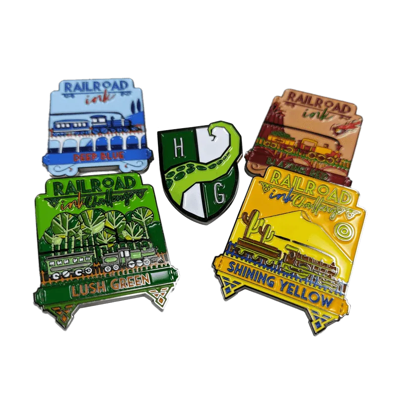 Horrible Railroad Ink Emaille Pins Set Zubehör