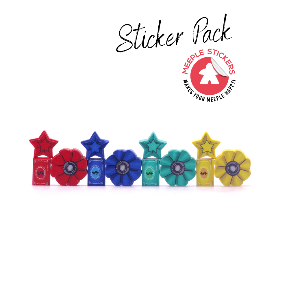 Meeple Sticker Nucleum Sticker Set Aufkleber doppelseitig
