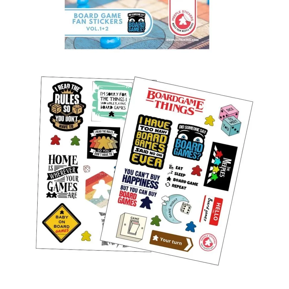 Meeple Sticker Board Game Fan Sticker Set Vol.1+2 33 Stück