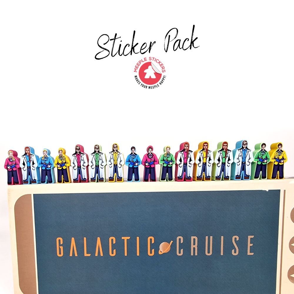 Meeple Stickers Galactic Cruise Sticker Set Aufkleber doppelseitig