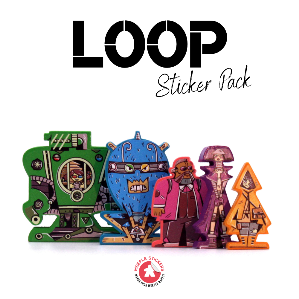 Meeple Sticker The Loop Sticker Set beidseitig Time Agent