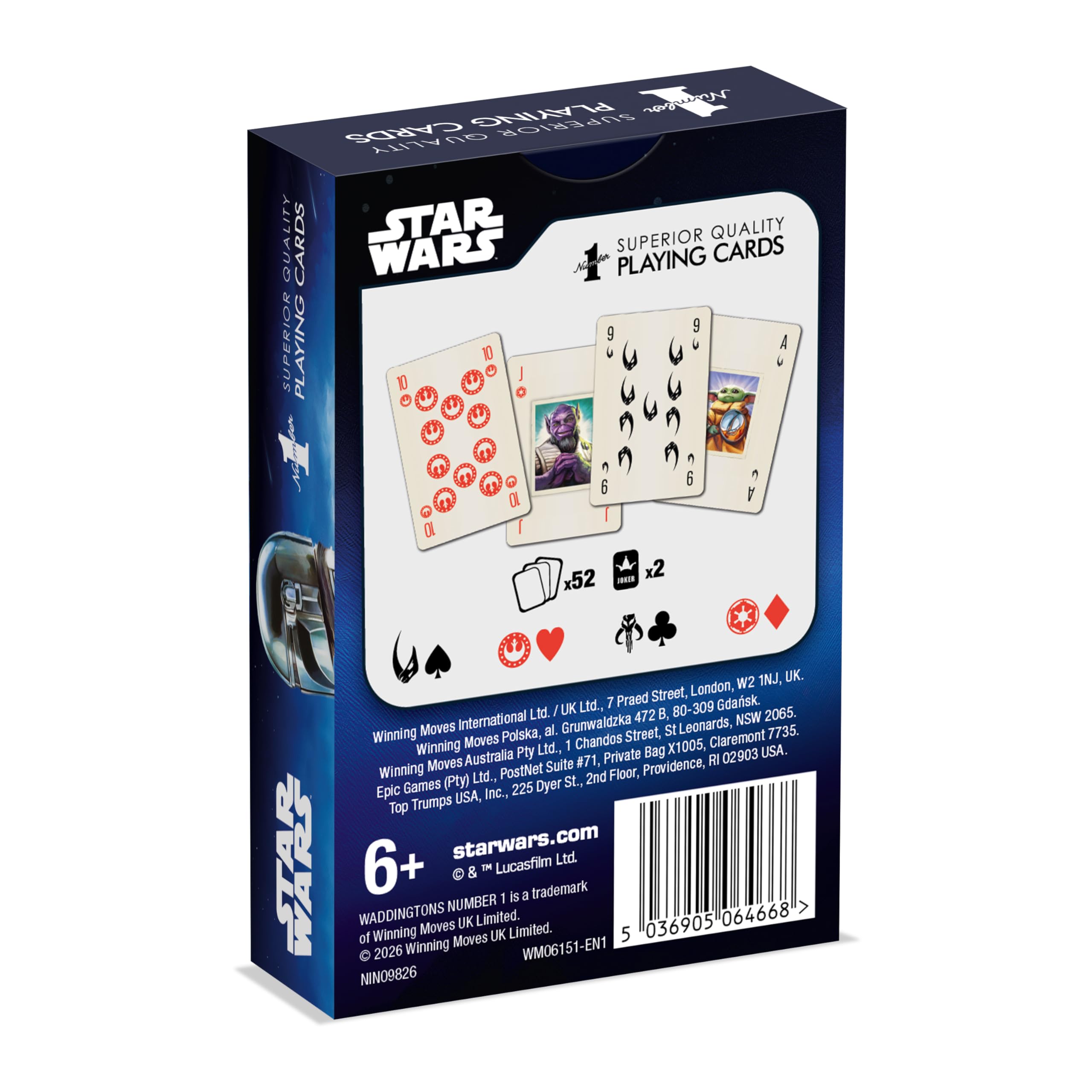 Winning Moves Number 1 Spielkarten Star Wars Mandalorian Deck