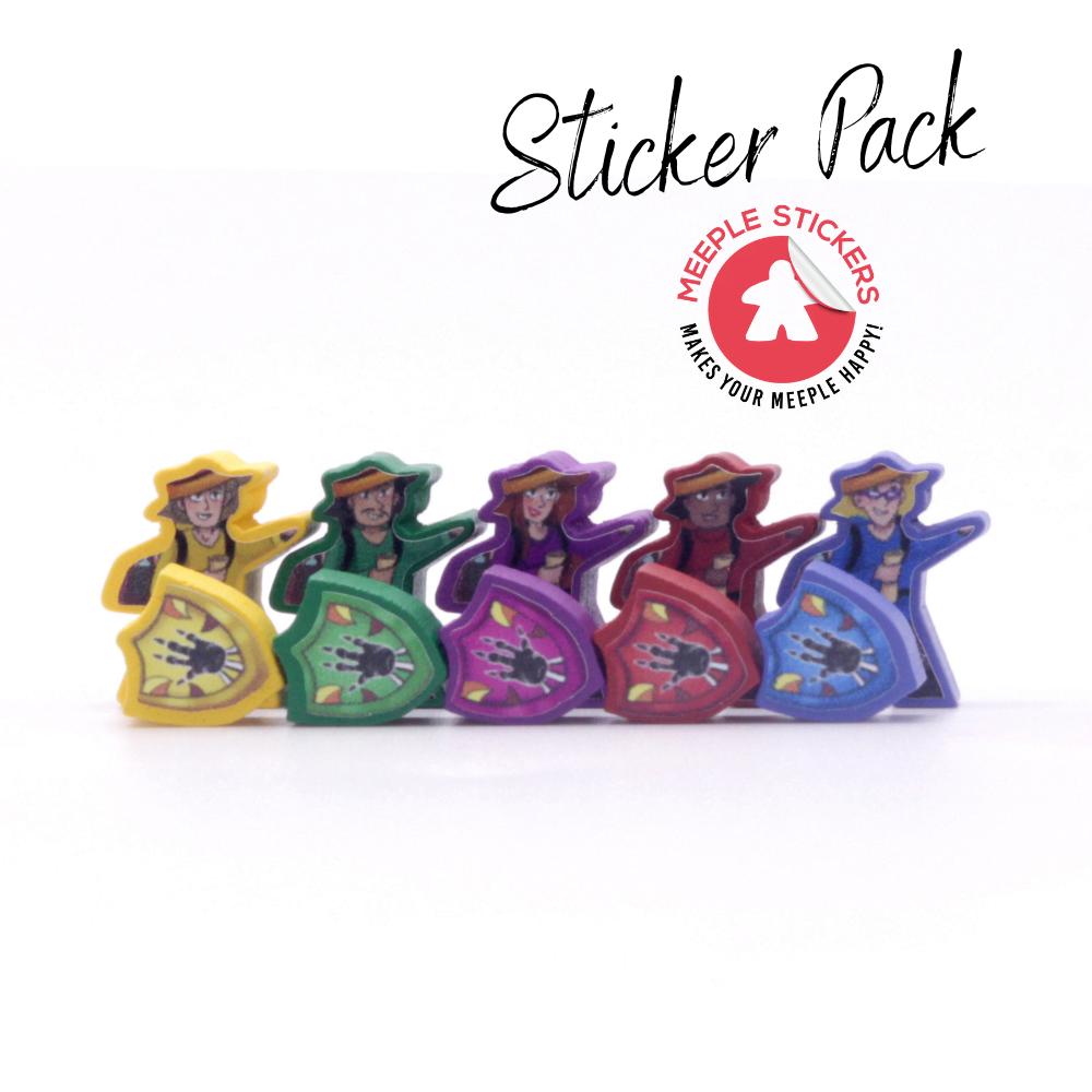 Meeple Sticker Wyrmspan Sticker Set Aufkleber Drachen