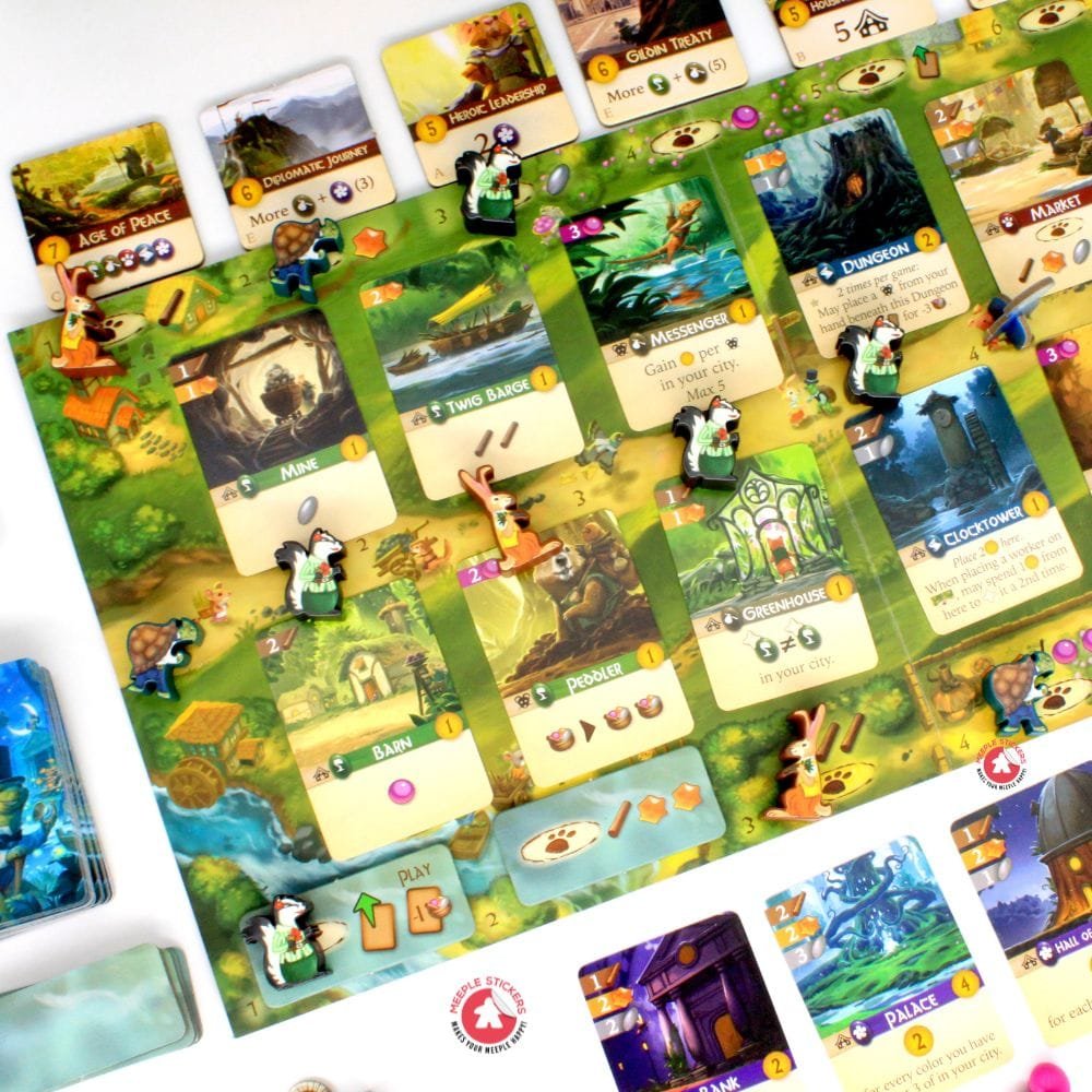 Meeple Sticker Everdell Duo Sticker Set Aufkleber Waldtiere