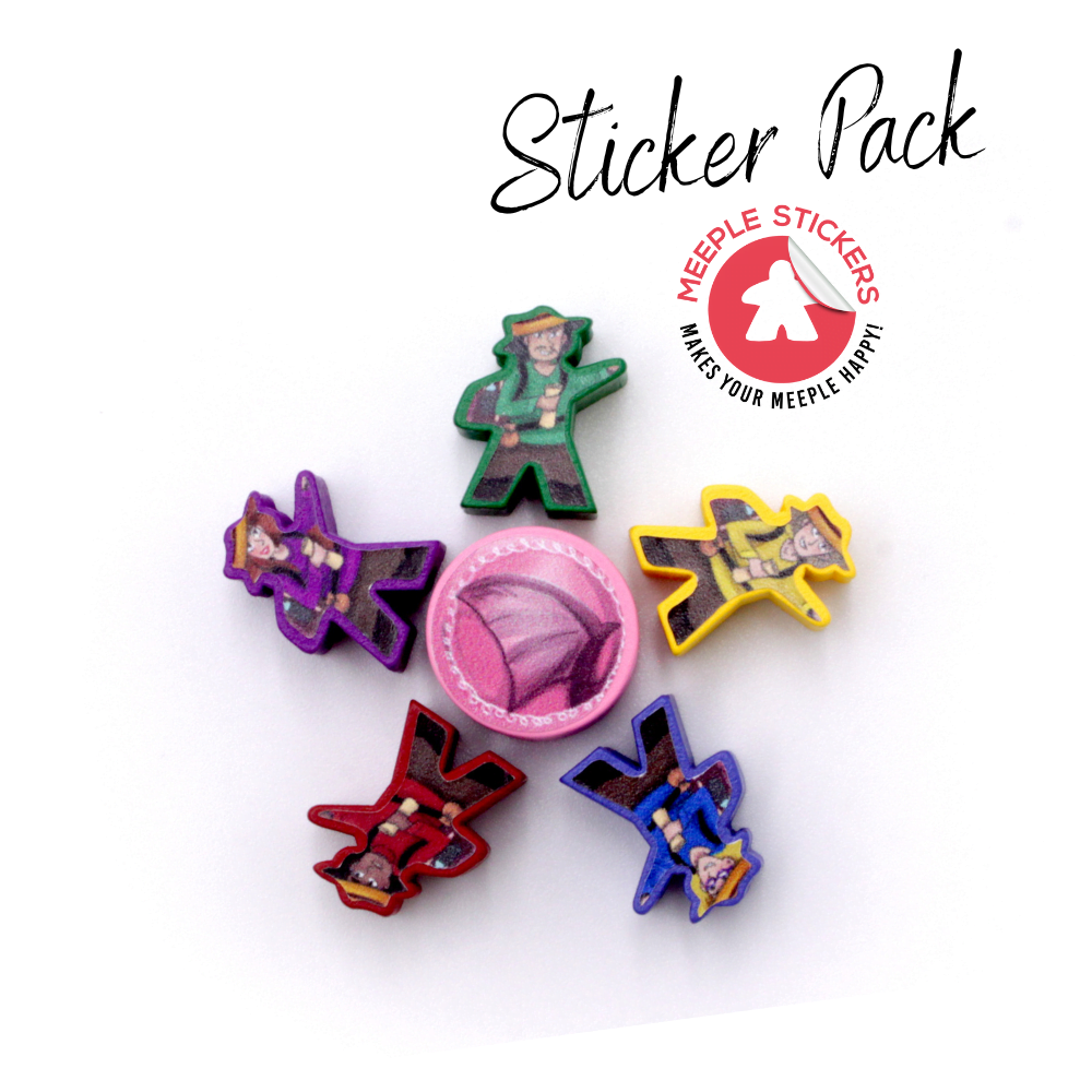 Meeple Sticker Wyrmspan Sticker Set Aufkleber Drachen