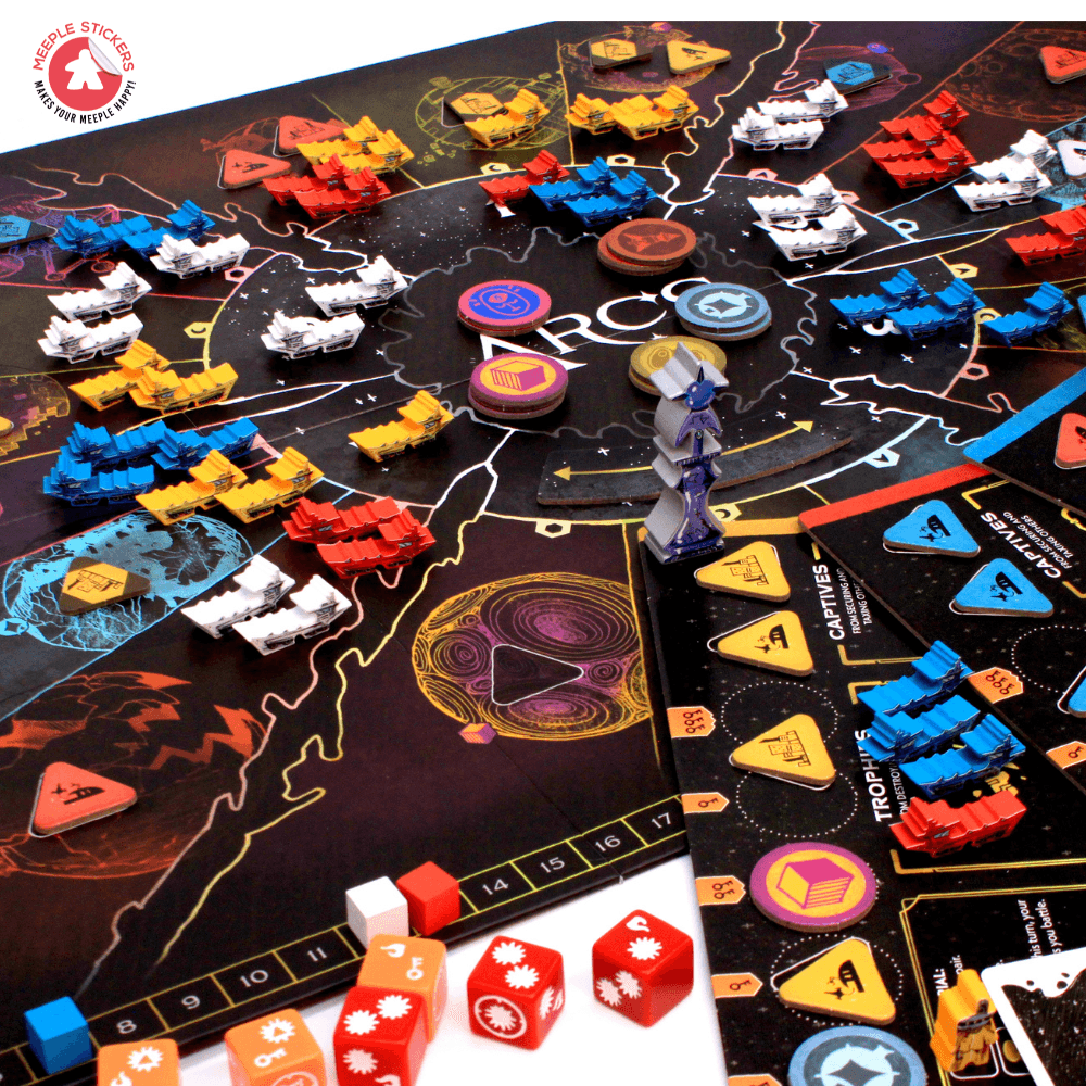 Meeple Sticker Arcs Sticker Set Agenten doppelseitig