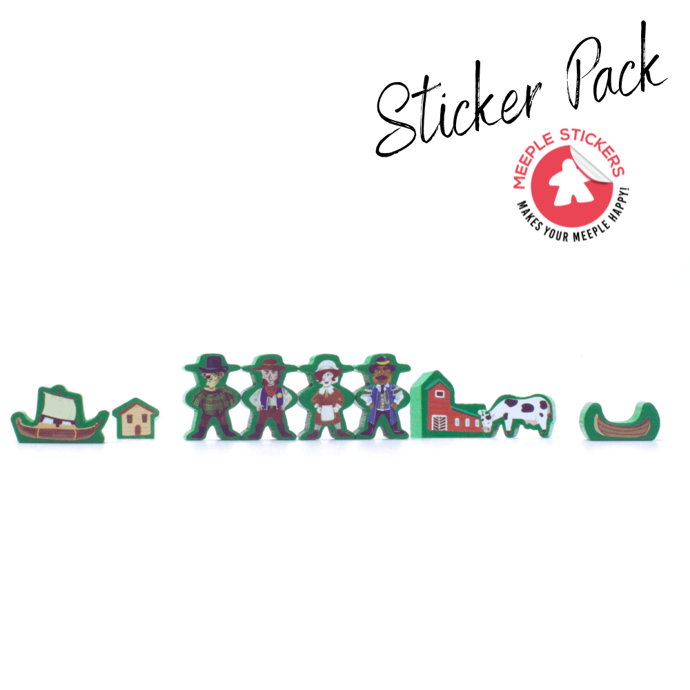 Meeple Sticker Boonlake Aufkleber Set doppelseitig