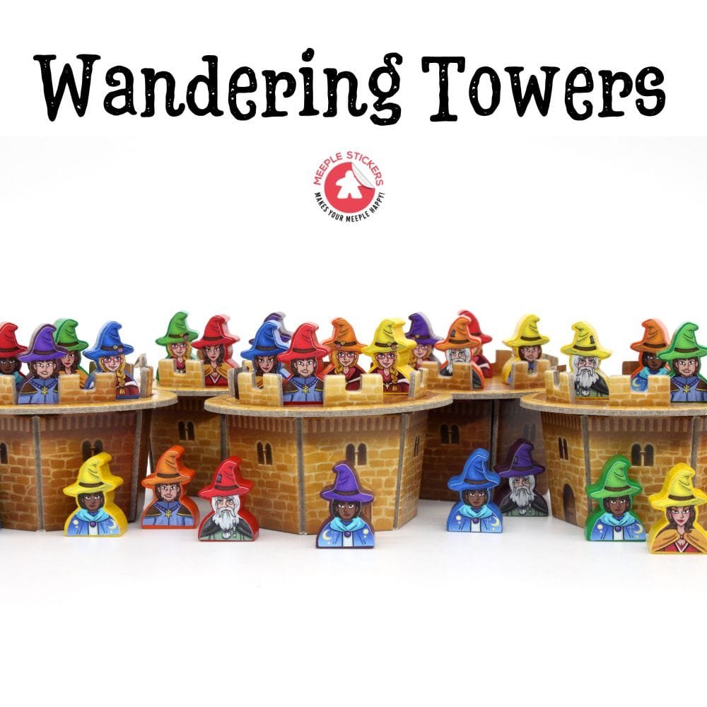Meeple Sticker Wandering Towers Sticker Set Zauberer