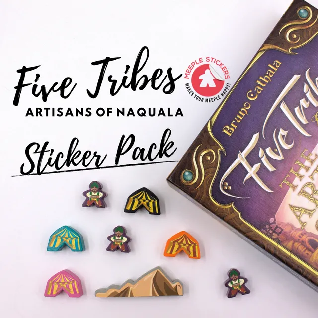 Meeple Sticker Five Tribes Sticker Set beidseitig