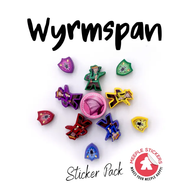 Meeple Sticker Wyrmspan Sticker Set Aufkleber Drachen
