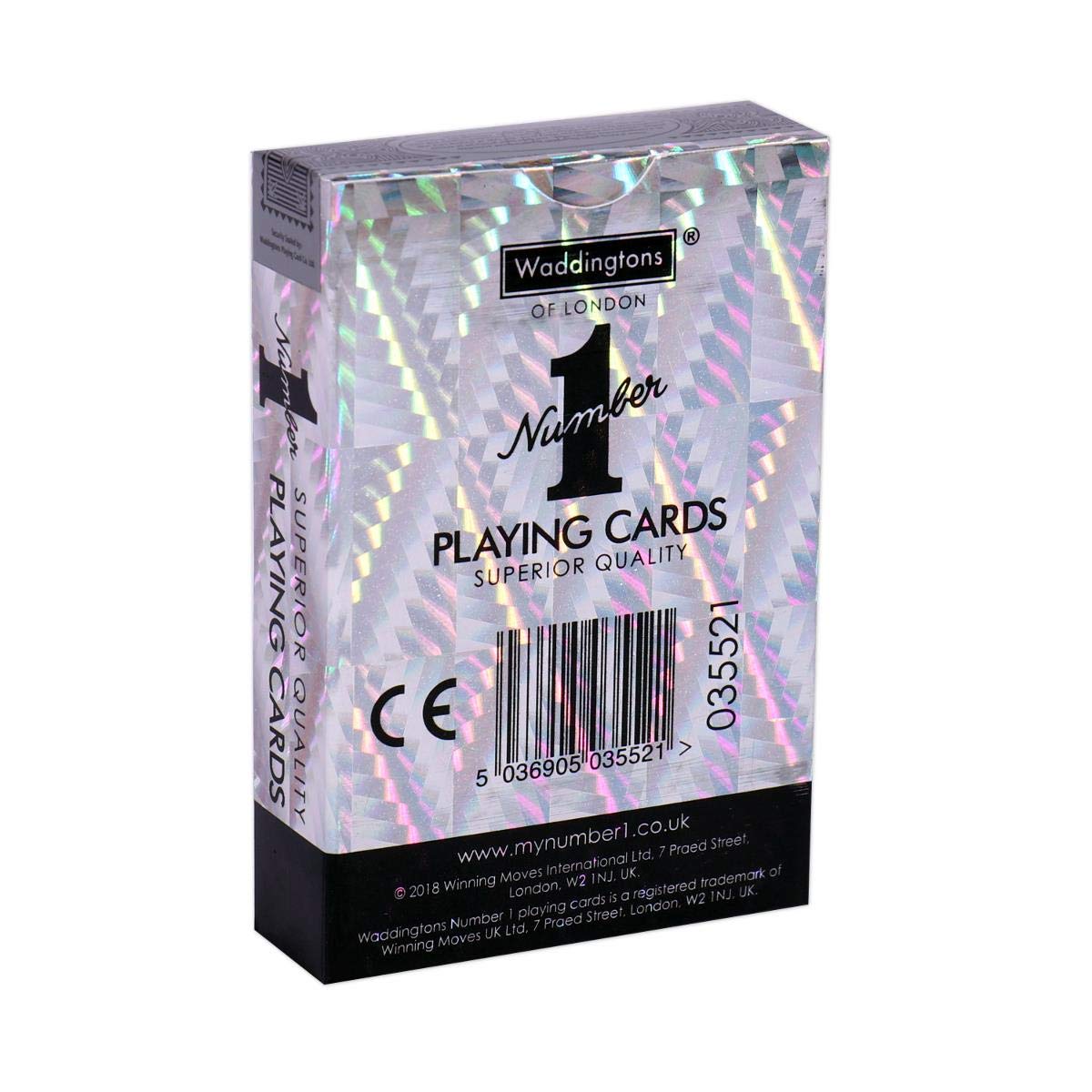 Winning Moves Number 1 Spielkarten Platinum Deck Platin 54 Karten
