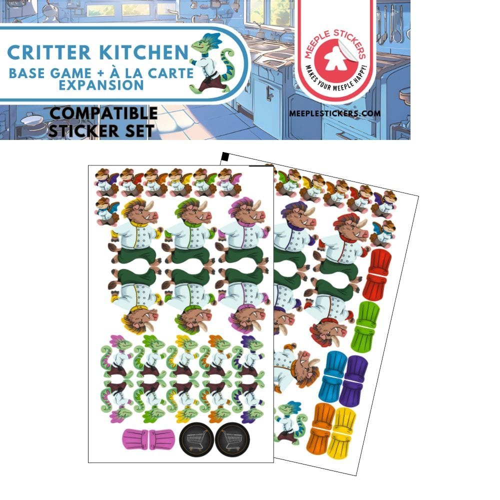 Meeple Sticker Critter Kitchen Base À La Carte Sticker Set