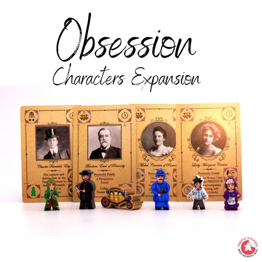 Meeple Sticker Obsession Characters Sticker Set Erweiterung beidseitig
