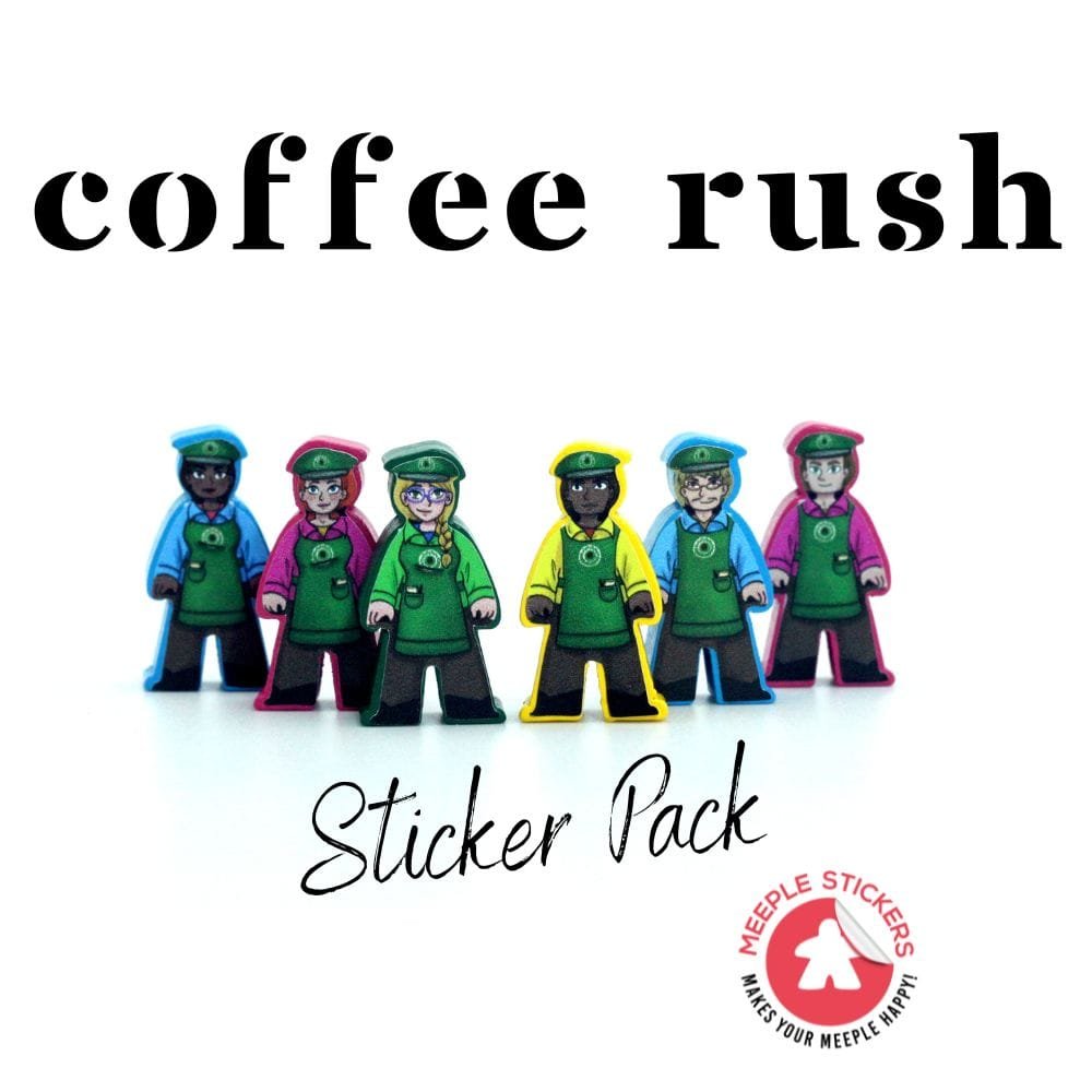 Meeple Sticker Coffee Rush Piece of Cake Sticker Set Barista