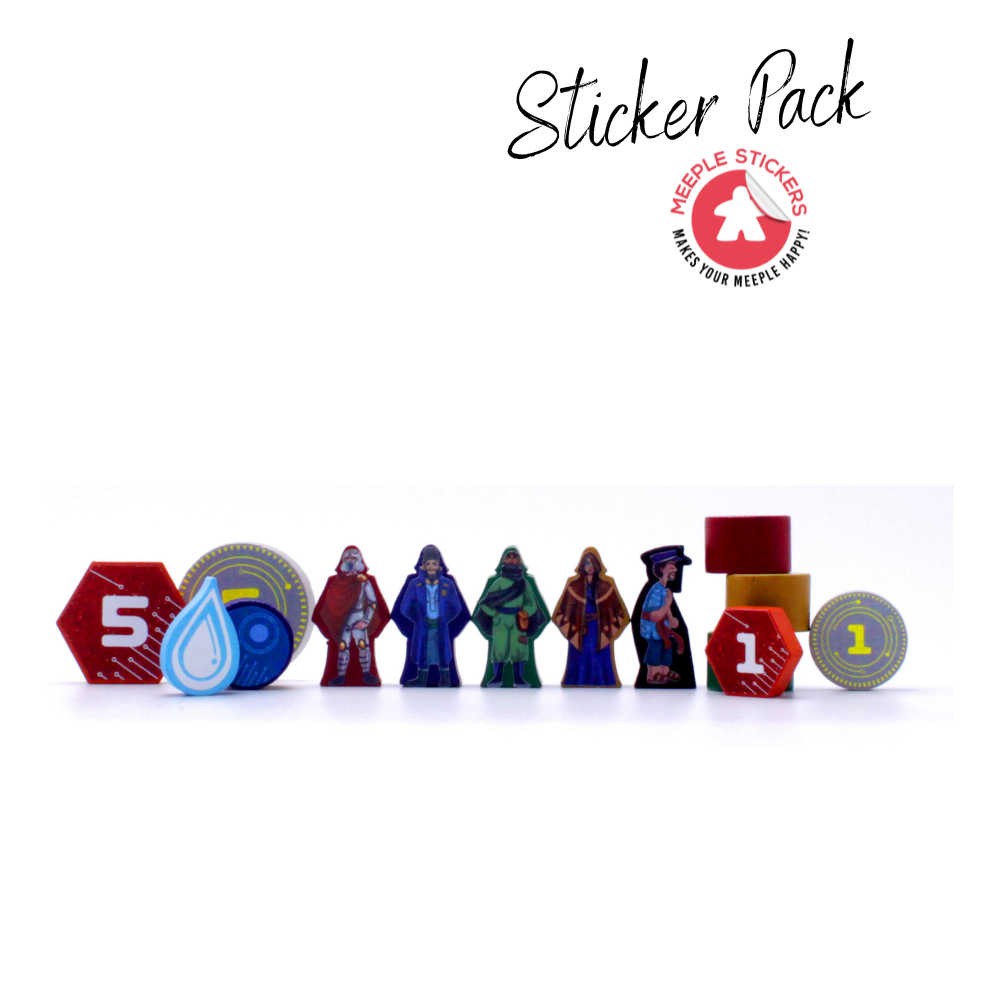 Meeple Sticker Stickers Dune Imperium Sticker-Set doppelseitig
