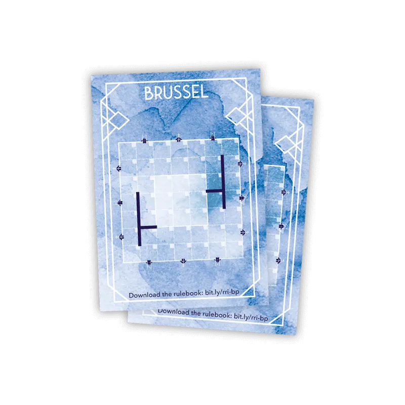 Horrible Railroad Ink Challenge Promo-Karte Brüssel Antwerpen Blueprint