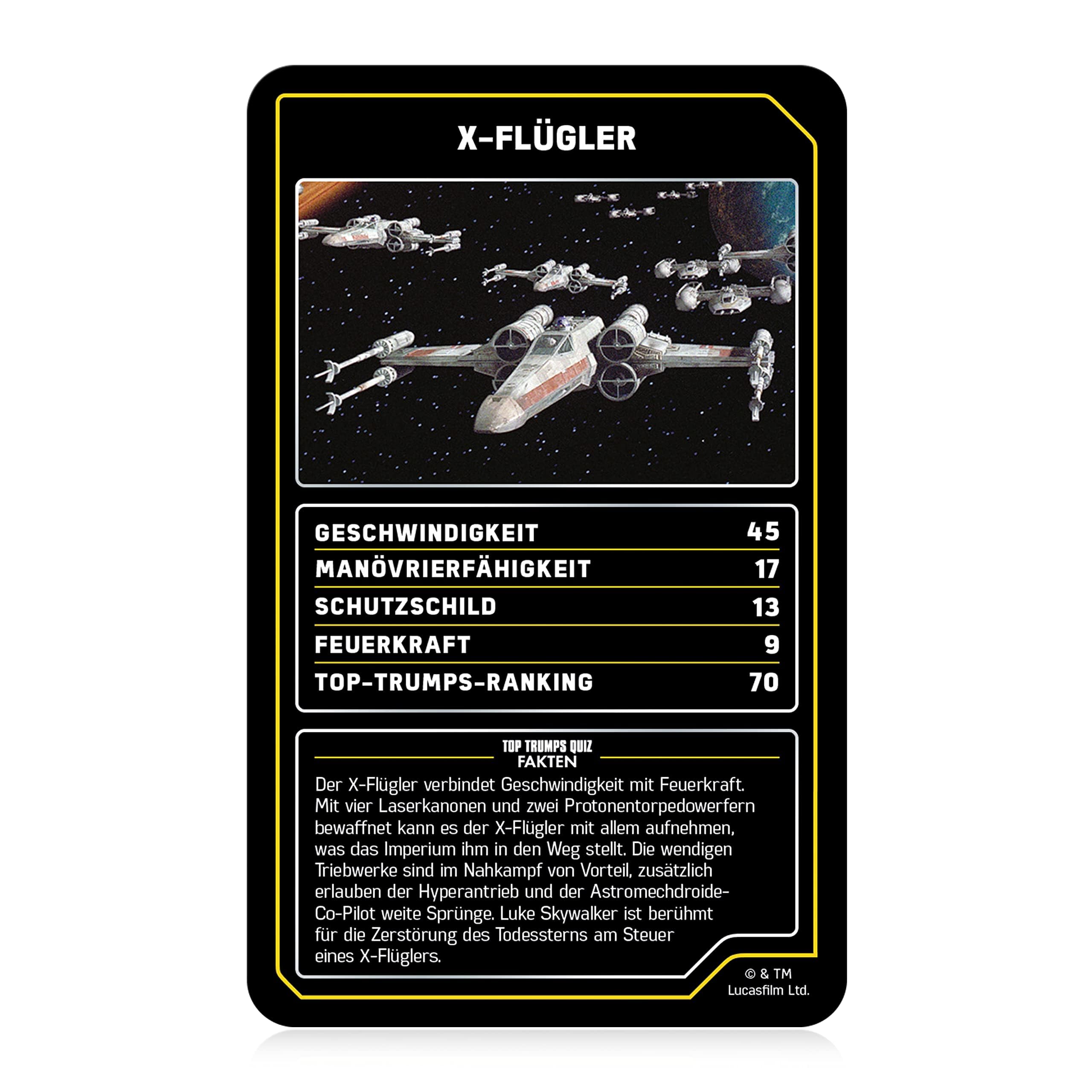 Winning Moves Top Trumps Collectables Star Wars Raumschiffe Kartenspiel Deutsch
