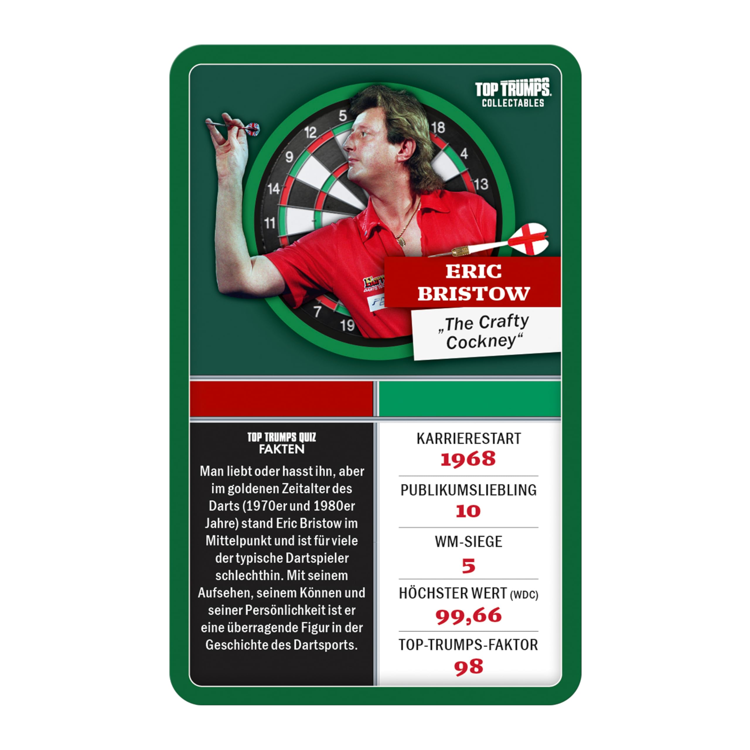 Top Trumps Collectables Darts Kartenspiel Stars Edition