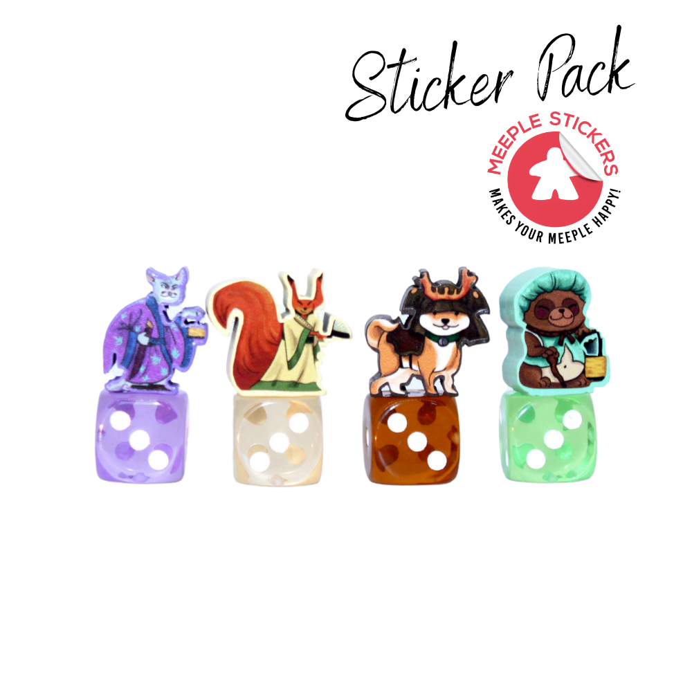 Meeple Sticker Bitoku Sticker Set beidseitig