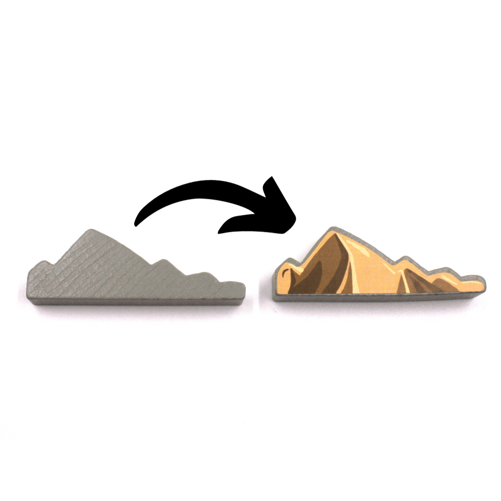 Meeple Sticker Five Tribes Sticker Set beidseitig