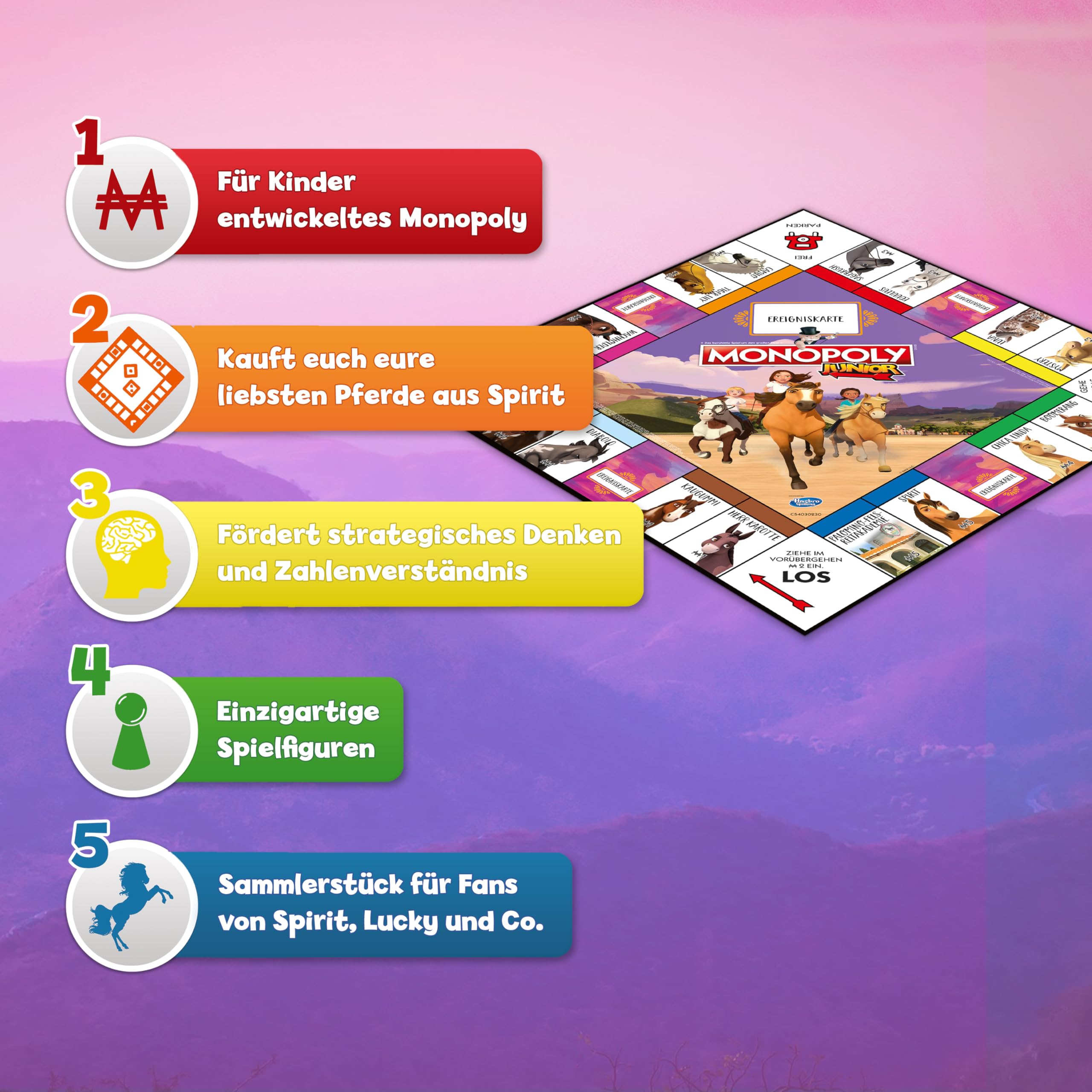 Winning Moves Monopoly Junior Spirit Brettspiel 2-6 Spieler